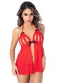 Бебідол і стрінги Daring Intimates з черевцями, червоні, S-M