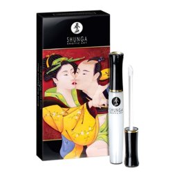 Стимулювальний блиск для губ Shunga LIPGLOSS - Sparkling Strawberry Wine (10 мл), ефект поколювання