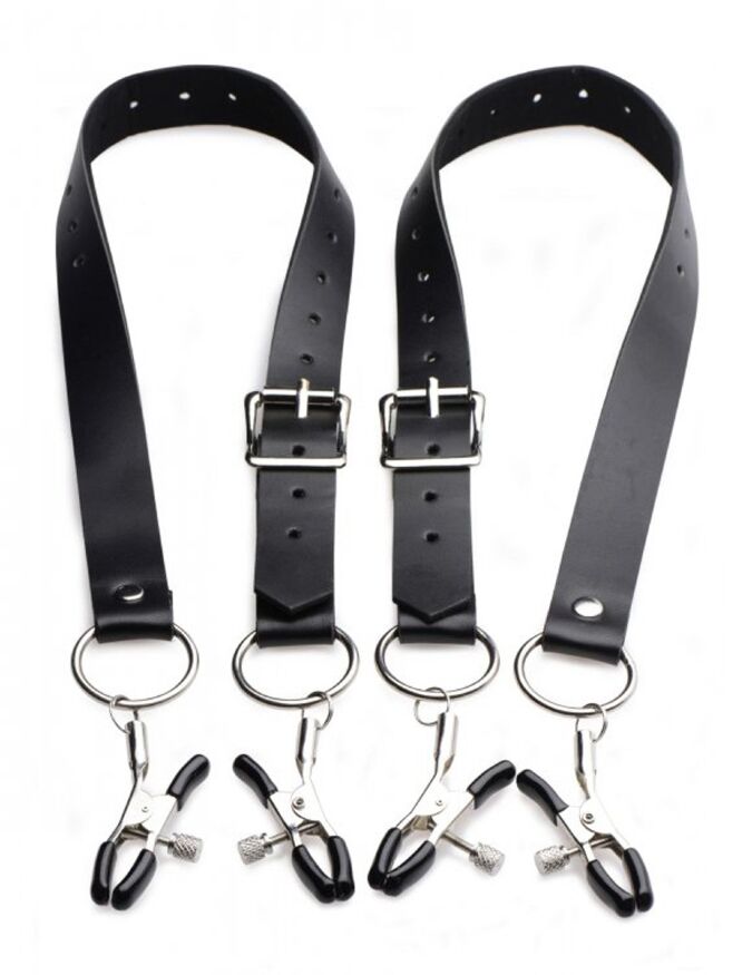 Розширювач статевих губ Spread Labia Spreader Straps with Clamps