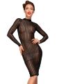 Сукня прозора в смужку Noir Handmade F182 чорна, XL