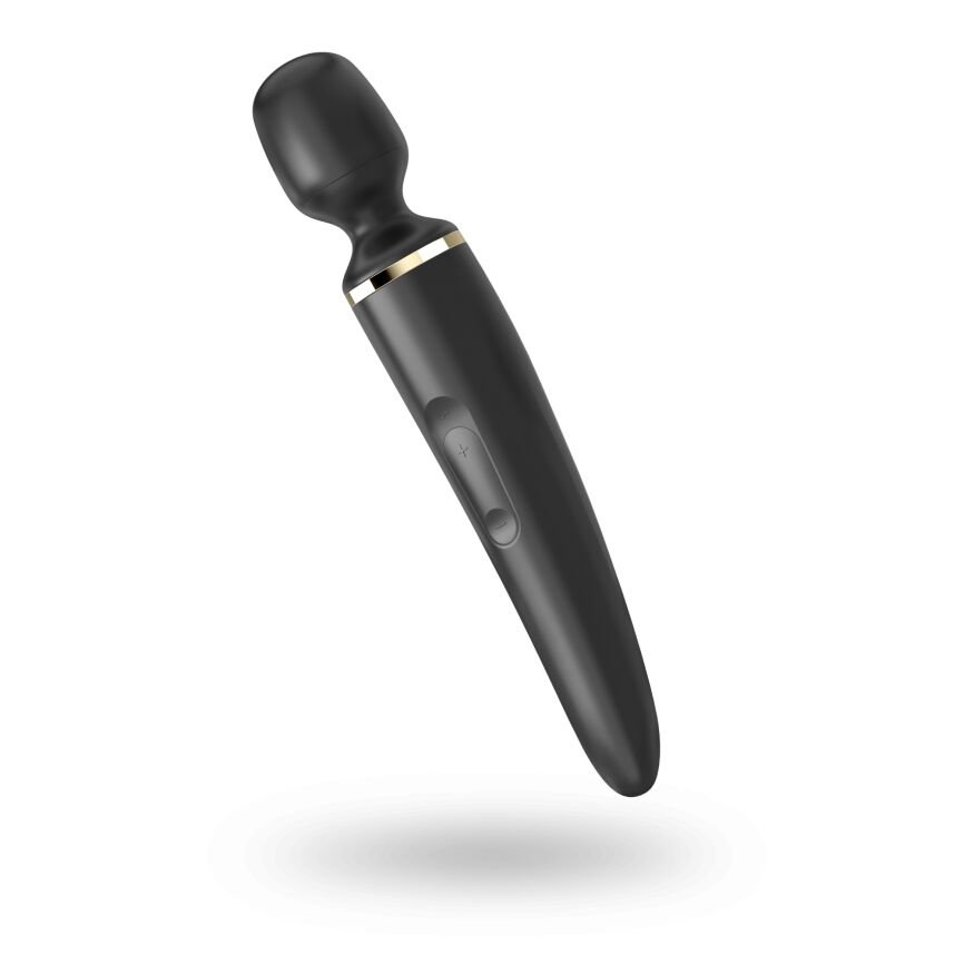 Вибромассажер Satisfyer Wand-er Woman (Black/Gold), водонепроницаемый, мощный, размер XXL (мятая упаковка)