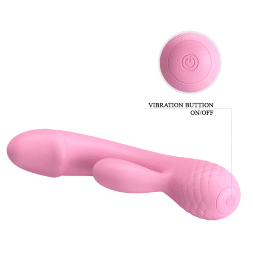 Вибратор в нежно-розовом цвете из гипоаллергенного силикона Pretty Love Ron Vibrator Pink