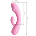 Вибратор в нежно-розовом цвете из гипоаллергенного силикона Pretty Love Ron Vibrator Pink