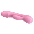 Вибратор в нежно-розовом цвете из гипоаллергенного силикона Pretty Love Ron Vibrator Pink