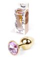 Анальна пробка - Jewellery Gold Plug Light Pink