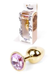 Анальна пробка - Jewellery Gold Plug Light Pink