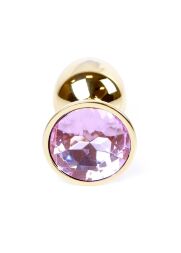 Анальна пробка - Jewellery Gold Plug Light Pink