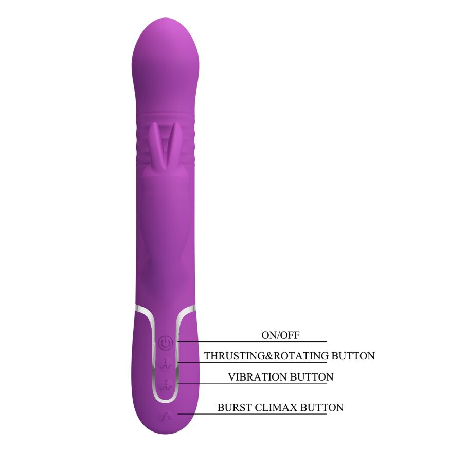 Вібромасажер із поступальним рухом серії Pretty Love - Coale Purple, BW-500013-3