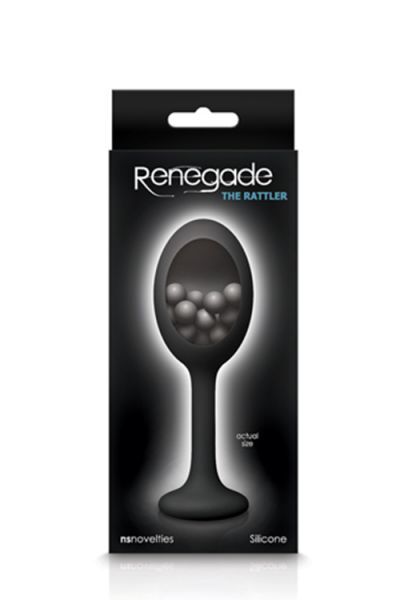 Уникальная анальная пробка RENEGADE RATTLER BLACK