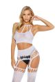 Бодістокінг - Bodystocking 2074, white - One Size