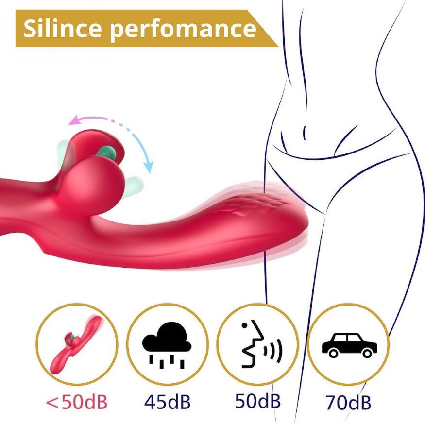 Вібратор - Erospace Sweet Play G-Spot &amp; Critoral Flappinng Vibrator A16