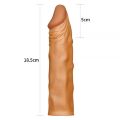 Насадка на пеніс Add 2" Pleasure X Tender, Brown без вібрації