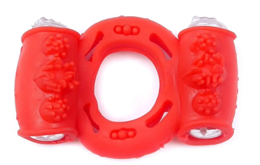 Ерекційне вібро кільце BOSS Vibrating Cock Ring Double Red