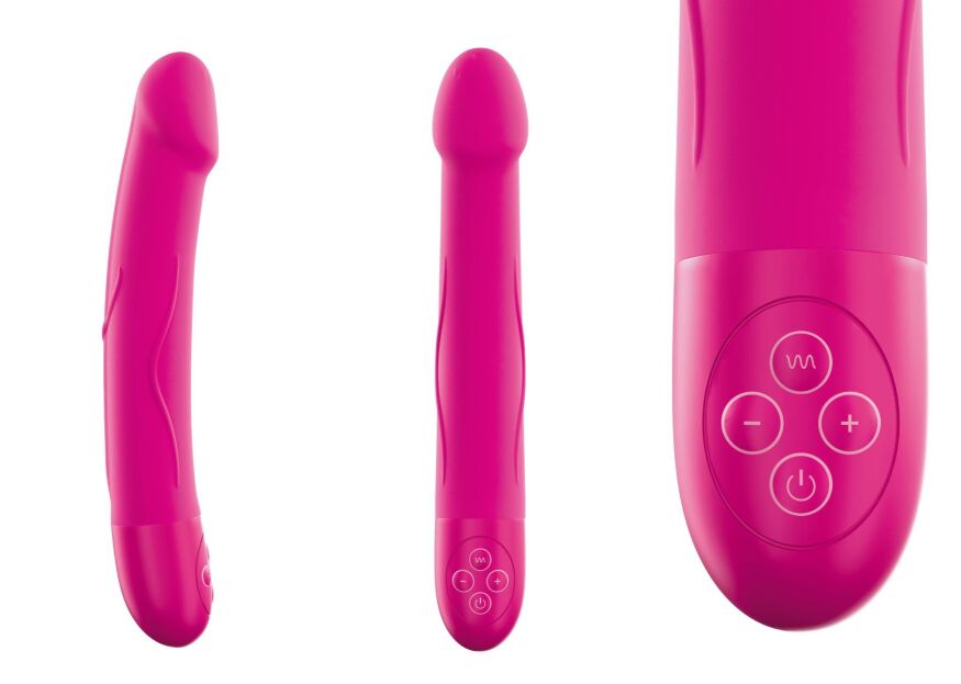 Мега вибратор Dorcel Real Vibration L Magenta с двумя моторами