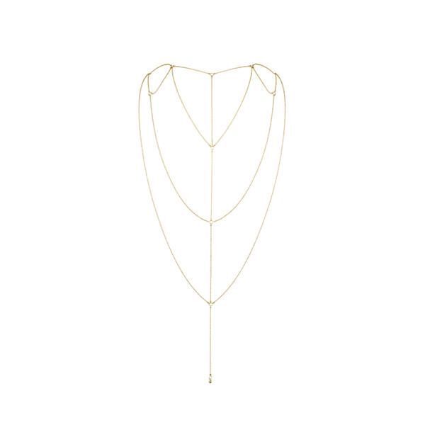 Цепочка для спины Bijoux Indiscrets Magnifique Back and Cleavage Chain - Gold, украшение для тела