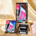 Презервативи з пухирцями Recare Ice Cream Big Dotted Condoms 3 шт, аромат: морозиво
