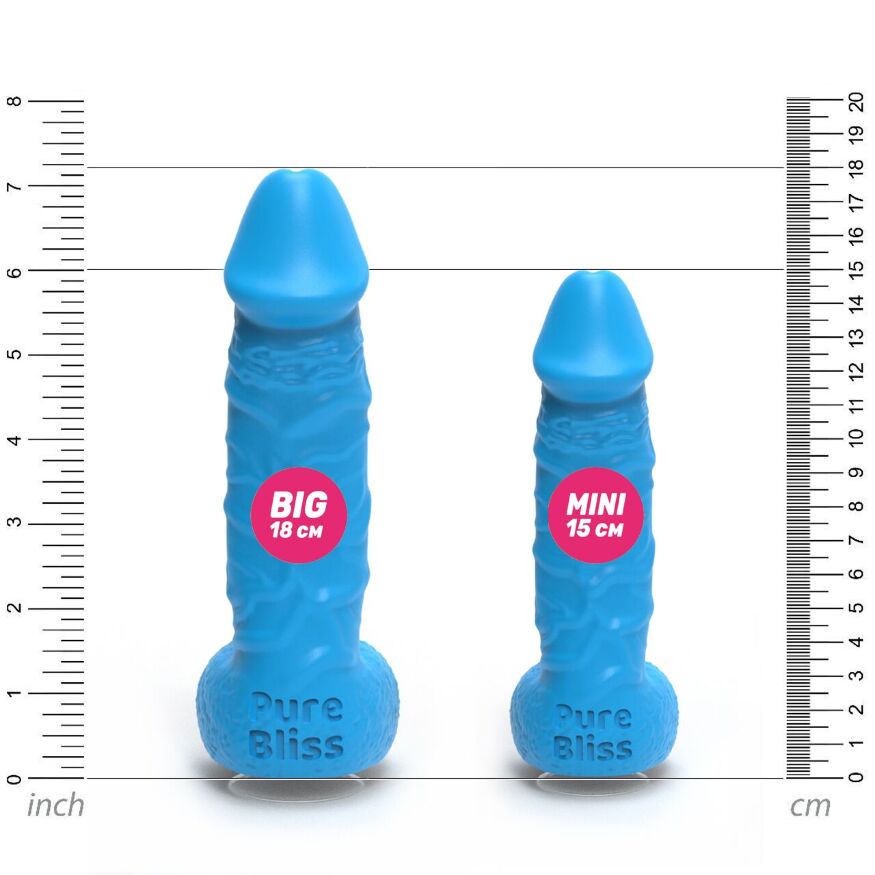 Мыло в форме пениса Pure Bliss MINI Blue, крафтовое мыло-член, натуральное