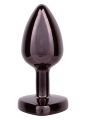 Анальна пробка CalExotics Diamond Heart Plug Small, чорна, 5,7 × 3,2 см