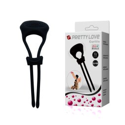 Еластична ерекційна петля для пеніса із вібрацією Pretty Love Curitis Penis Loop Black