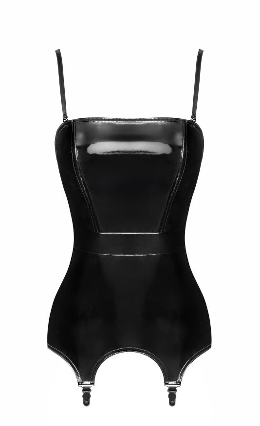 Корсет с подвязками для чулок Noir Handmade F381 Dominae Venom PVC corset-belt XL