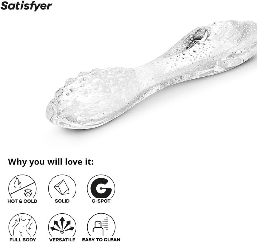 Скляний фалоімітатор Satisfyer Dazzling Crystal 1 Transparent прозорий
