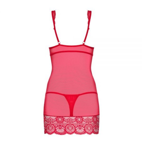 Сорочка 853-CHE-3 chemise thong red S / M