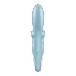 Вибратор-кролик Satisfyer Touch Me Blue, двойной отросток, 3 мощных мотора