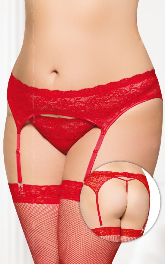 Пояс для панчіх - Garterbelt 3305, red - XL