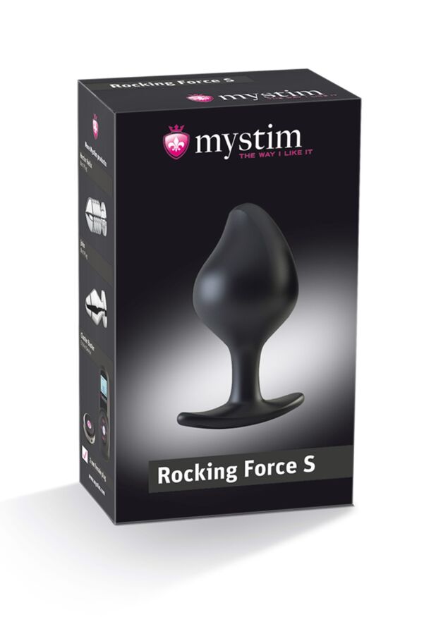 Анальна пробка для електростимуляції Mystim чорна, 9.7 х 3.7 см