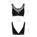 Топ с прозрачной вставкой PS002 TOP black M - Passion