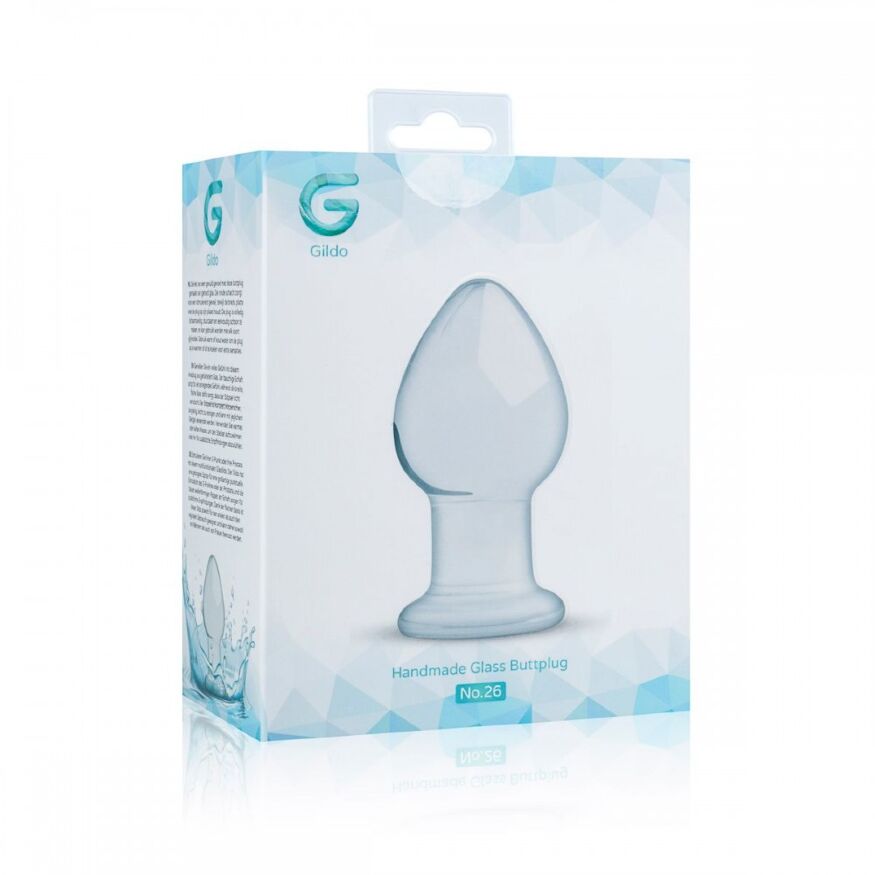 Пробка стекло прозрачная Gildo Glass Buttplug No. 26