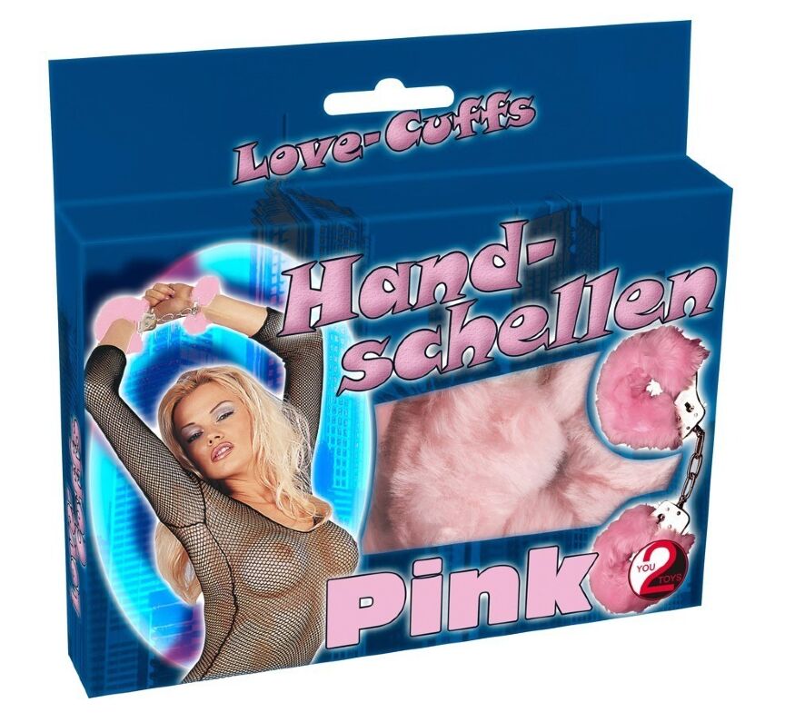 Наручники с искусственным мехом You2Toys, металлические, светло-розовые