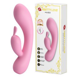 Вібратор зі стимулятором клітора Pretty Love Hugo Vibrator Pink