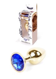 Анальна пробка - Jewellery Gold Plug Dark Blue