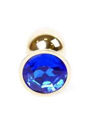 Анальна пробка - Jewellery Gold Plug Dark Blue