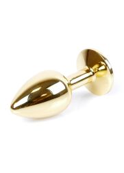 Анальна пробка - Jewellery Gold Plug Red