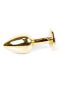 Анальна пробка - Jewellery Gold Plug Red