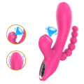 Вибратор - Erospace Sweet Play Sucking Vibrator With Anal Beads A3