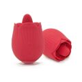 Вибратор розочка з язычком Sweet Em, 10 режимов, красный
