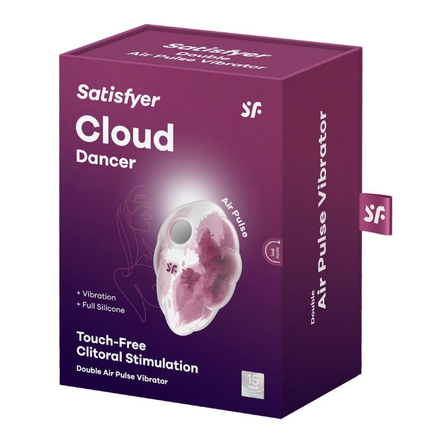 Вакуумно-импульсный стимулятор для клитора Satisfyer Cloud Dancer, красный