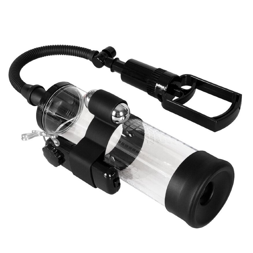 Вакуумная помпа с вибрацией Boss Series: Powerpump MAX Vibrating - Black&amp;Clear, BS6000035