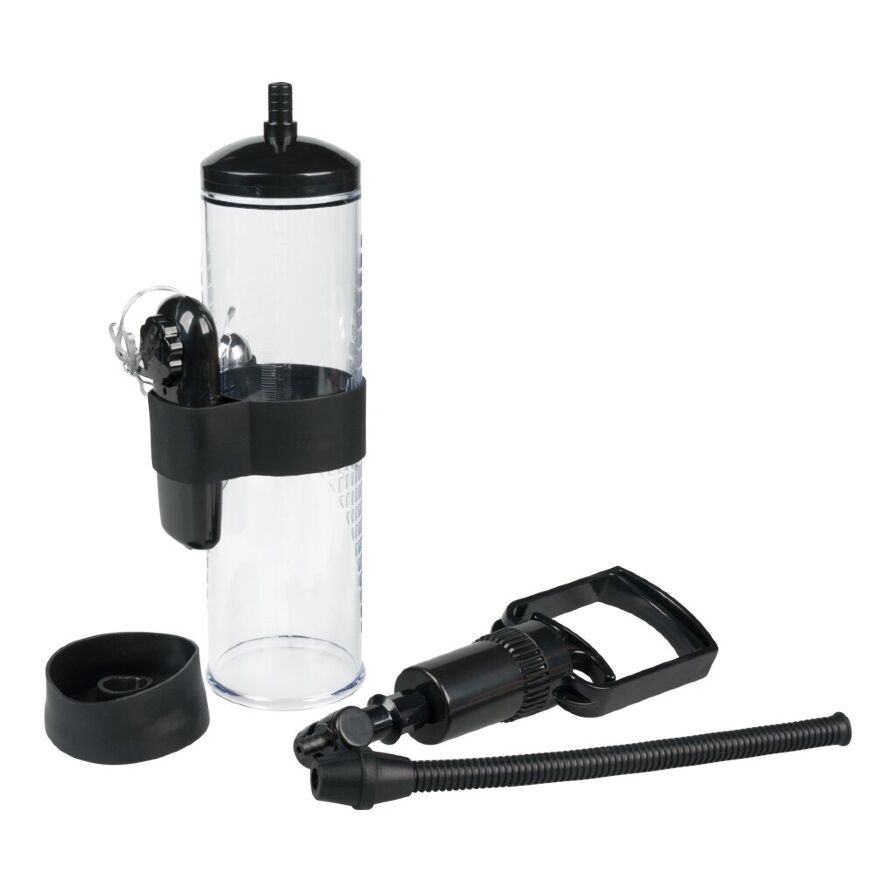 Вакуумная помпа с вибрацией Boss Series: Powerpump MAX Vibrating - Black&amp;Clear, BS6000035