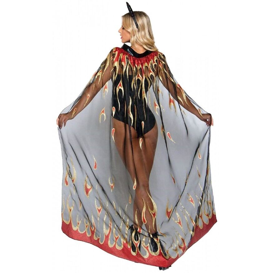 Блестящая накидка и рожки Leg Avenue Devil cape and horns O/S