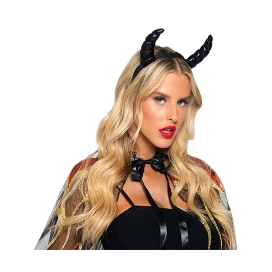 Блестящая накидка и рожки Leg Avenue Devil cape and horns O/S
