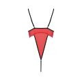 Боді з високим вирізом стегна Passion Exclusive AKITA BODY S/M, red