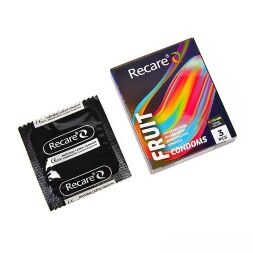 Презервативы Recare Color Fruit Flavour Condoms 3 шт, ароматы: мята, банан, клубника