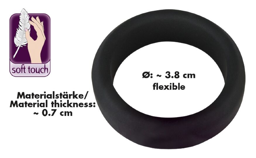 Ерекційне кільце - Black Velvets Cock Ring, 3.8 см