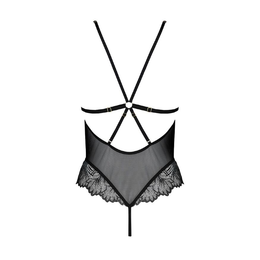 Passion - DELIENA BODY black - Сексуальный боди, S/M
