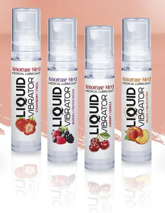 Стимулюючий лубрикант від Amoreane Med: Liquid vibrator - Cherry (рідкий вібратор), 10 ml
