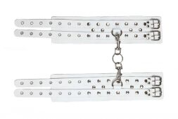 Окови Leather Double Fix Leg Cuffs, White